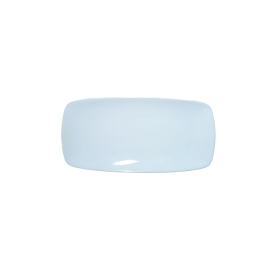 Dunelm Rectangular Individual Cake Slice Plate, White, 9cm 