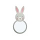 Dunelm MDF Bunny With Acrylic Mirror, 36x18cm, Grey