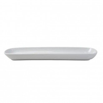 Dunelm Oblong Serving Platter, Purity White 38 cm