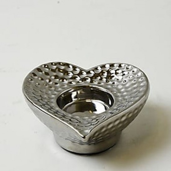 Shop quality Dunelm Silver Dimpled Heart Tealight Holder, 10 cm in Kenya from vituzote.com Shop in-store or online and get countrywide delivery!