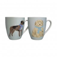 Dunelm Porcelain Dog Mug, Assorted