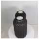 Dunelm Fluted Tealight Holder, 14cm Black