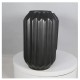 Dunelm Fluted Tealight Holder, 14cm Black