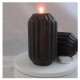 Dunelm Fluted Tealight Holder, 14cm Black