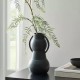Dunelm Matte Black Vase, 23 cm