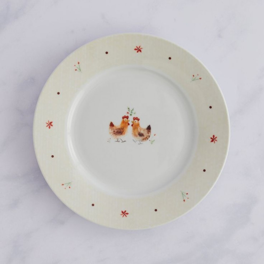 Dinner Sets Dunelm Mabel and Martha Hen Dinner Plate,