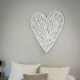 Candlelight Large Wicker Hanging Heart With Twine, Cool Grey 60 cm