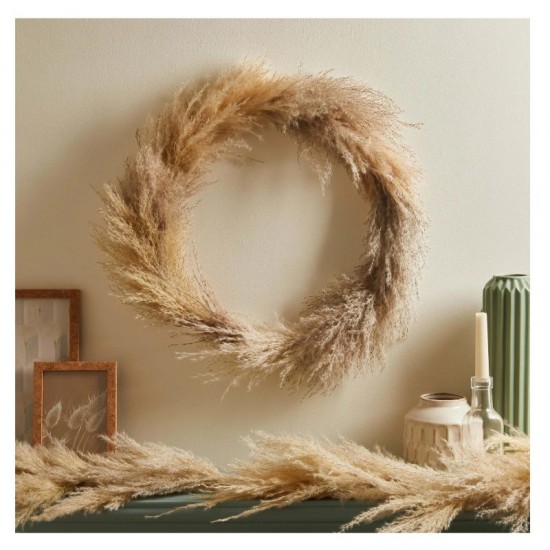 Shop quality Dunelm Seasonal Pampas Wreath Natural, 35cm in Kenya from vituzote.com Shop in-store or online and get countrywide delivery!