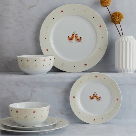 Dunelm Mabel and Martha 12 Piece Dinner Set