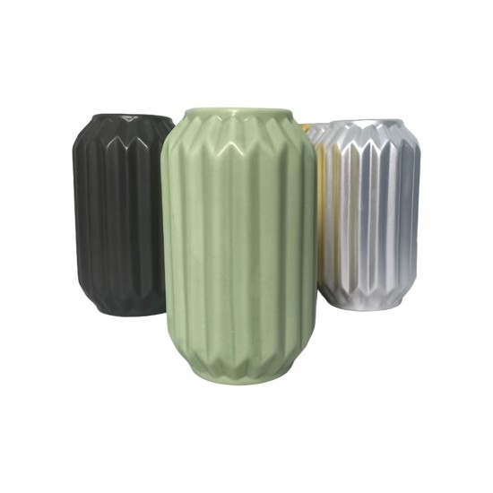 Dunelm Fluted Vase 14 cm-Assorted Colors