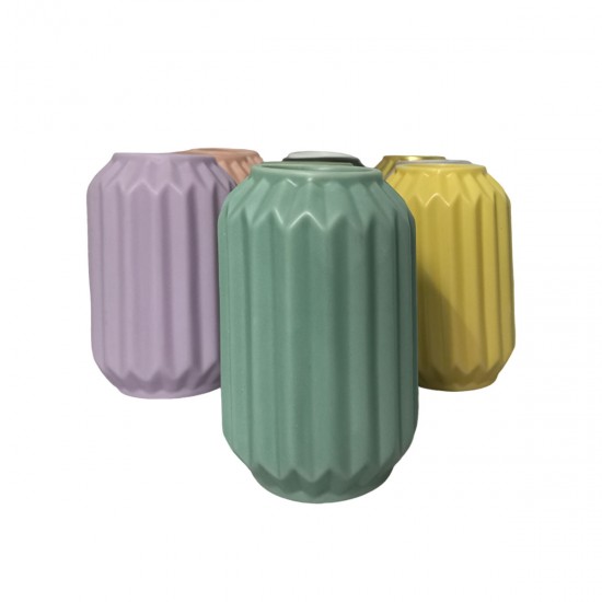 Dunelm Fluted Vase 14 cm-Assorted Colors