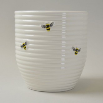 Dunelm Small Bee Plant Pot, 12.5 cm