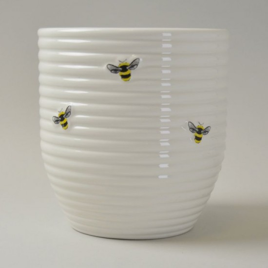 Dunelm Small Bee Plant Pot, 12.5 cm