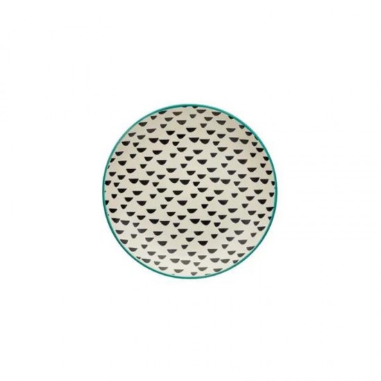 Dunelm Global Teal Stoneware Side Plate, 21.3 cm