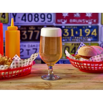 Neville Genware Belek Stemmed Beer Glass, 375ml /  37.5cl/ 13.2oz