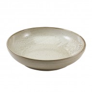 Neville Genware Terra Porcelain Grey Coupe Bowl, 27.5cm
