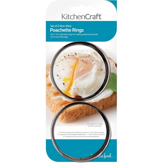 Shop quality Kitchen Craft Non-Stick Poachette Rings 9 cm / 3½ in- Black, Set of 2 in Kenya from vituzote.com Shop in-store or online and get countrywide delivery!