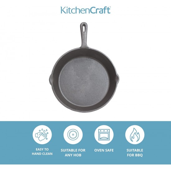 Shop quality Kitchen Craft Deluxe Cast Iron 24cm Round Plain Grill Pan - Not Seasoned in Kenya from vituzote.com Shop in-store or online and get countrywide delivery!
