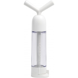 Chef'n GarlicMachine Garlic Press, Handheld Twist Garlic Crusher, White