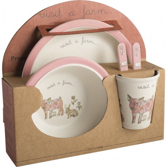 Shop quality Creative Tops Visit A Farm Pig 5 Piece Kids Pressed Bamboo Dinner Set in Kenya from vituzote.com Shop in-store or online and get countrywide delivery!