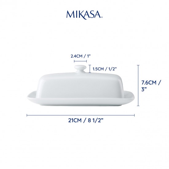 Shop quality Mikasa Chalk Porcelain Butter Dish, 21cm, White in Kenya from vituzote.com Shop in-store or online and get countrywide delivery!