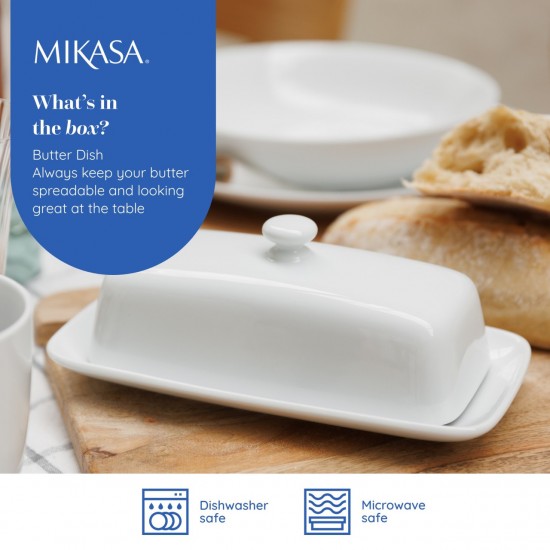 Shop quality Mikasa Chalk Porcelain Butter Dish, 21cm, White in Kenya from vituzote.com Shop in-store or online and get countrywide delivery!