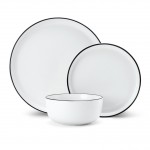 Mikasa Limestone Porcelain 12 Piece Dinner Set, White