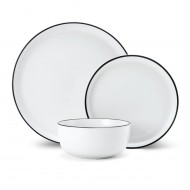 Mikasa Limestone Porcelain 12 Piece Dinner Set, White