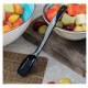 Neville Genware Polycarbonate Solid Salad Spoon, 8 inch, Black