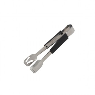 Neville Genware Plastic Handle Buffet Tongs Black, 24cm 