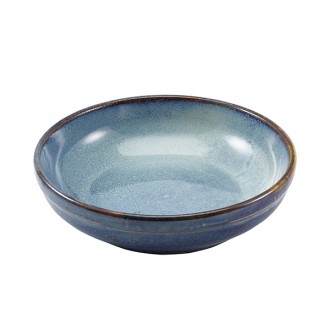 Neville Genware Terra Porcelain Aqua Blue Coupe Bowl 23cm