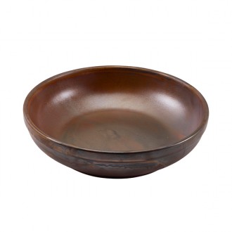 Neville Genware Terra Porcelain Rustic Copper Coupe Bowl, 23cm