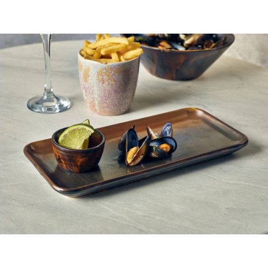 Shop quality Neville Genware Terra Porcelain Rustic Copper Narrow Rectangular Platter 27 x 12.5cm in Kenya from vituzote.com Shop in-store or online and get countrywide delivery!