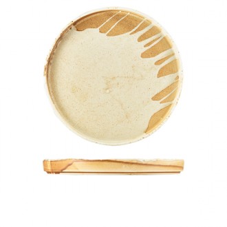 Neville Genware Terra Porcelain Roko Sand Presentation Plate, 26cm 