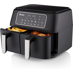 Swan Duo Digital Air Fryer, Dual Baskets, Family Sized 8L 