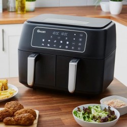 Swan Duo Digital Air Fryer, Dual Baskets, Family Sized 8L 