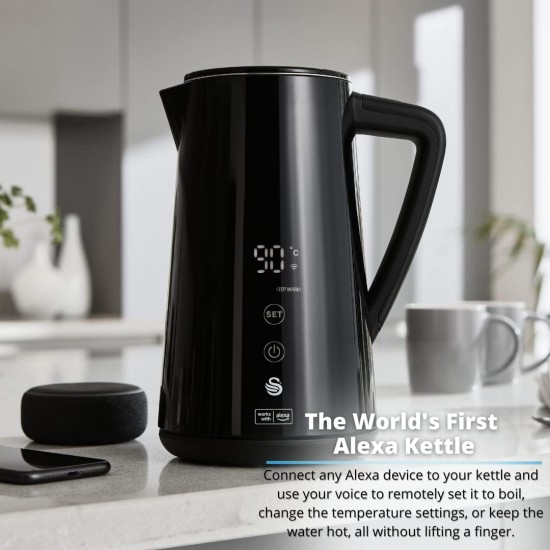 Shop quality Swan ALEXA Smart 1.5 Litre Kettle with LED Touch Display, Keep Warm Function and Stainless Steel Insulated Wall, 1800W, Black in Kenya from vituzote.com Shop in-store or online and get countrywide delivery!