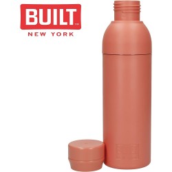BUILT Planet Bottle, Eco Friendly Recycled Water Bottle, Leakproof, Reusable and BPA Free, Coral Pink, 500ml