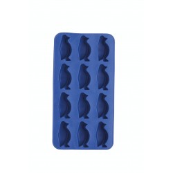 BarCraft Flexible Penguin Shape Ice Cube Tray-26 x 12 cm, Blue