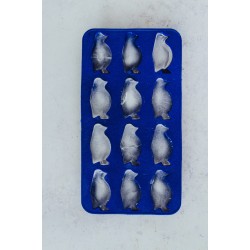 BarCraft Flexible Penguin Shape Ice Cube Tray-26 x 12 cm, Blue
