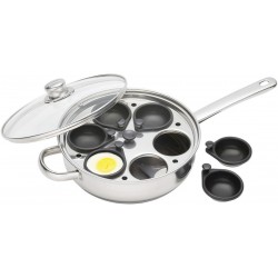 Kitchen Craft Professional Stainless Steel 6-Hole Egg Poacher,  28cm