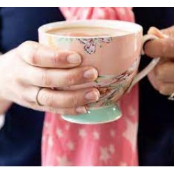 Kitchen Craft Bone China Peach Birds Footed Mug, 400ml