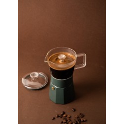 La Cafetière Verona Glass Espresso Maker - 6 Cup, Green