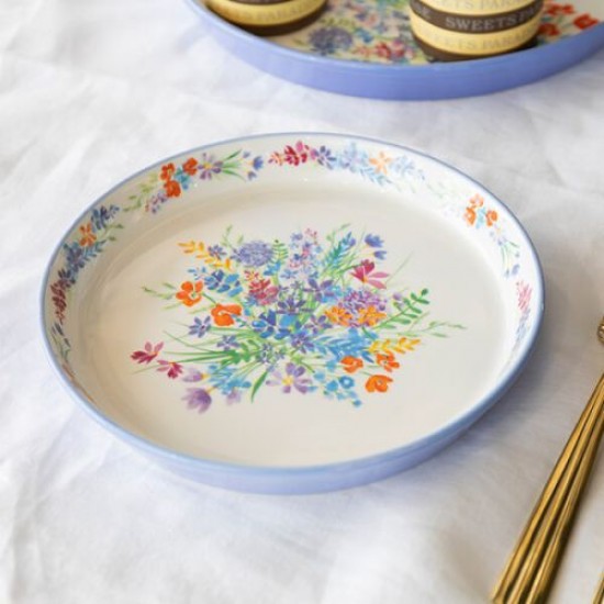 Shop quality London Pottery Viscri Meadow Cake Plate, Ceramic, Almond Ivory / Cornflower Blue, 20 cm in Kenya from vituzote.com Shop in-store or online and get countrywide delivery!