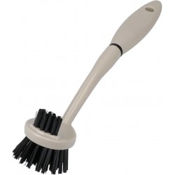 Natural Elements Eco-Friendly Double-Sided Dish Brush, Recycled Plastic with Straw Bristles - Grey