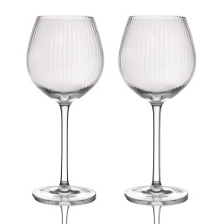 BarCraft Set of 2 Ridged Balloon Glasses, 550ml