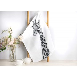 Maxwell & Williams Marini Ferlazzo Giraffe Tea Towel 100% Indian Cotton, White
