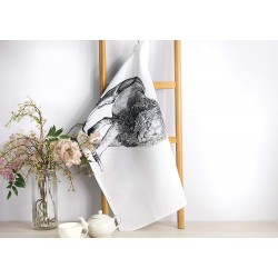Maxwell & Williams Marini Ferlazzo African Lion Tea Towel 100% Indian Cotton, White