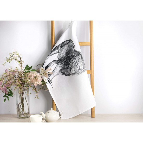 Shop quality Maxwell & Williams Marini Ferlazzo African Lion Tea Towel 100 Indian Cotton, White in Kenya from vituzote.com Shop in-store or online and get countrywide delivery!