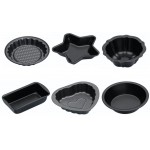 Kitchen Craft Mini Cake Pan, Assorted Shapes ( Choose from star, round, fluted edge, heart, patterned base and loaf shaped designs)